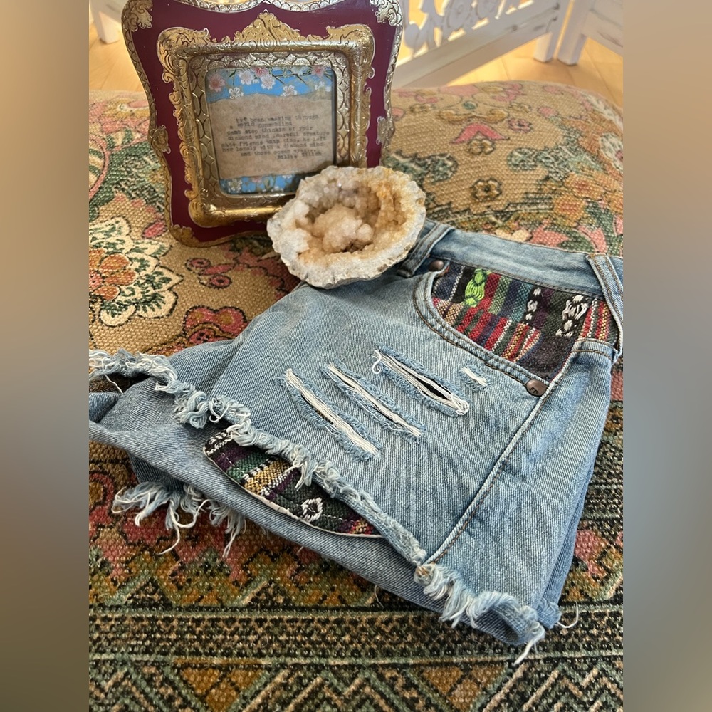 Free people embroidered shorts